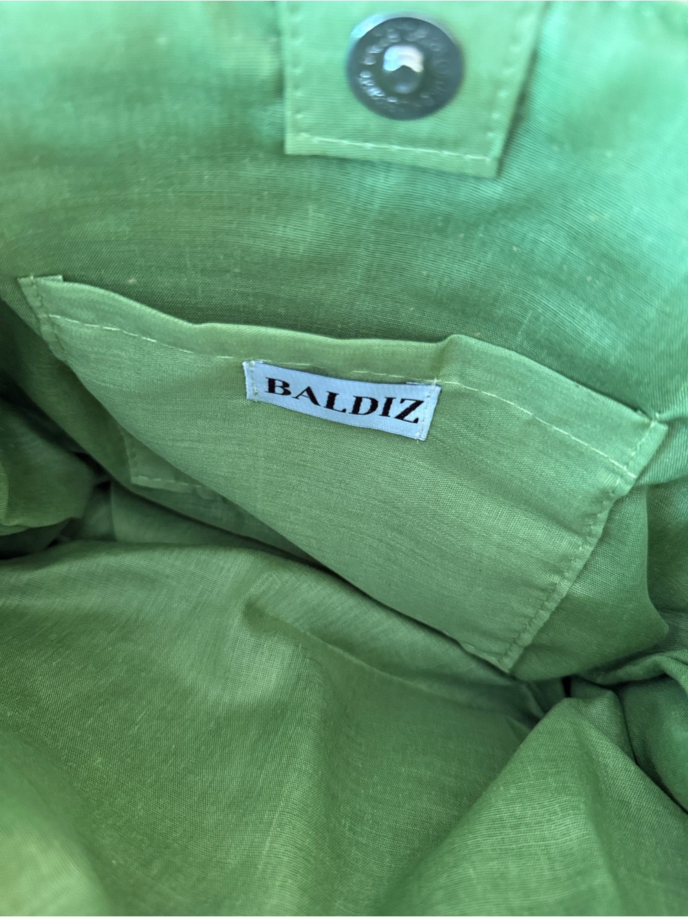 Baldiz Piper Bamboo Bag Olive Green Hay Raffia Tote NWT Retail $245 - Picture 3 of 10